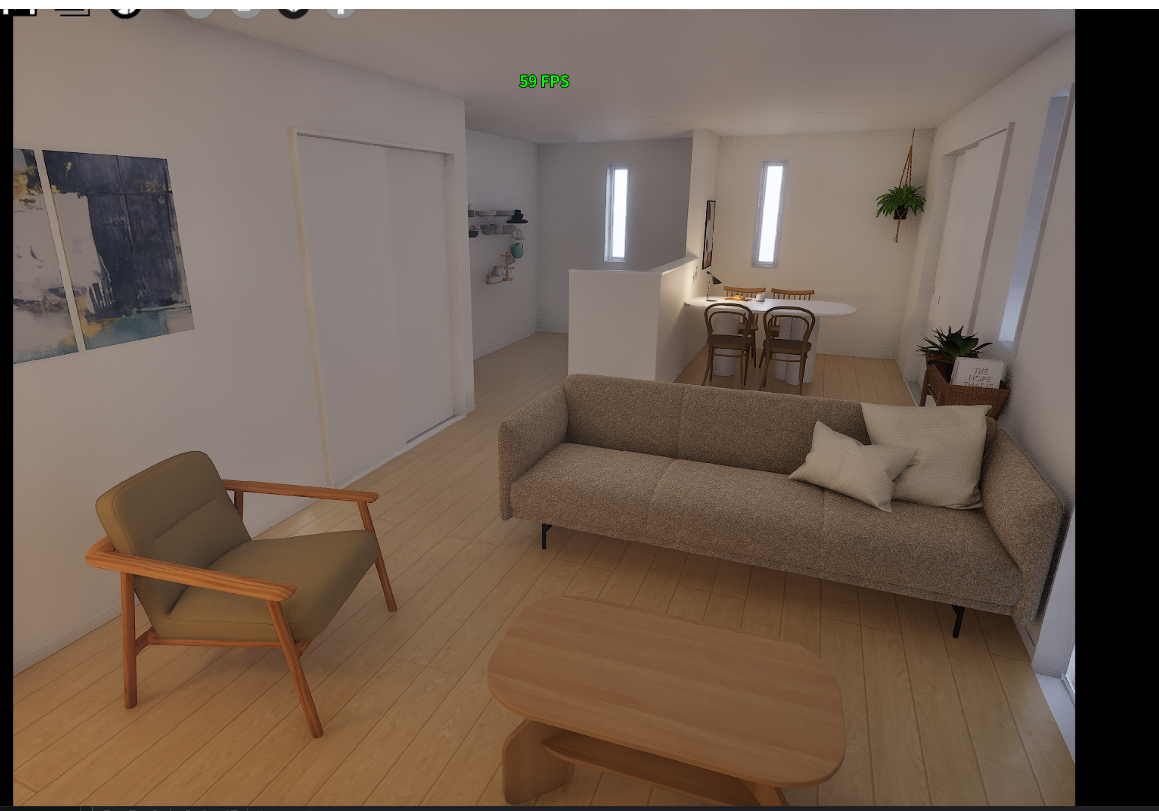 Dark rendering result